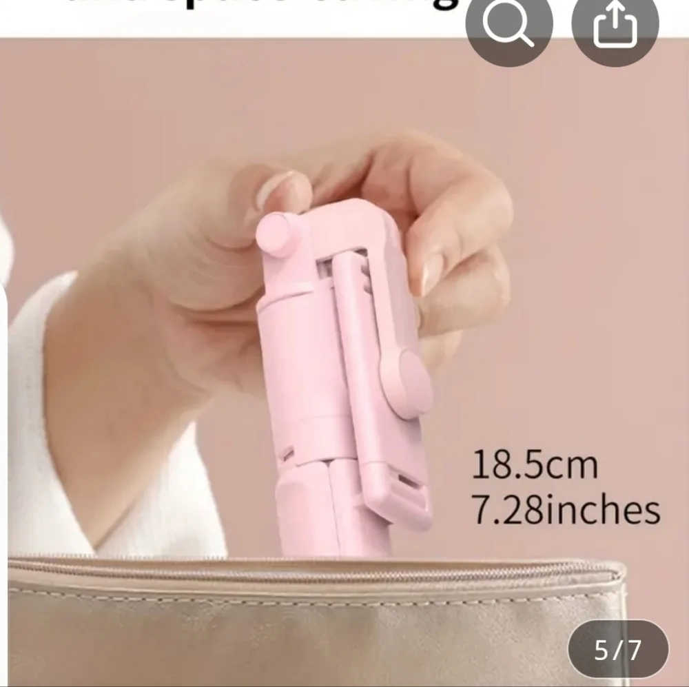 Battery-Powered Extendable Selfie Stick & Tripod with Remote PINK
